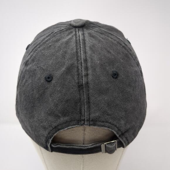 Wishin I Was Fishin' Slideback Baseball Cap Gray One Size Adjustable 6 Panel - Picture 6 of 9